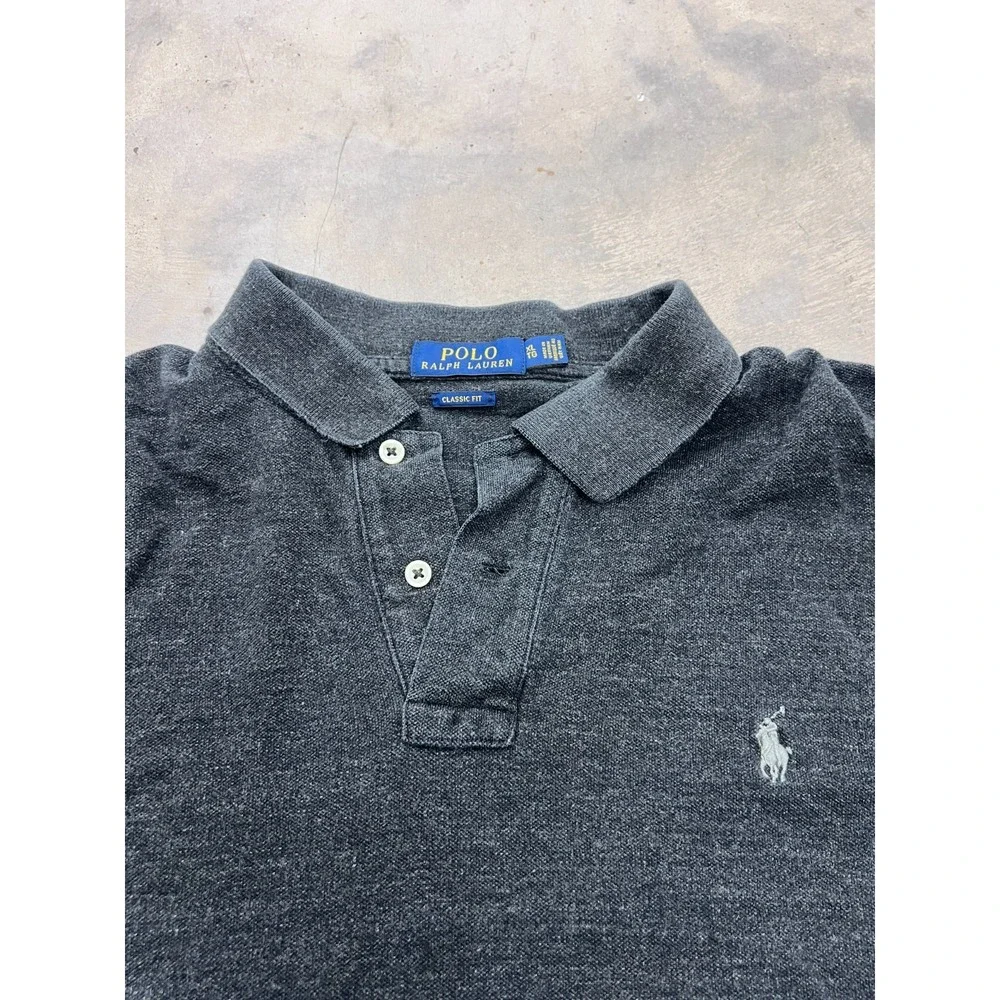 Polo Ralph Lauren Polo Shirt Men's XL Charcoal Gray Pony Embroidered Classic Fit